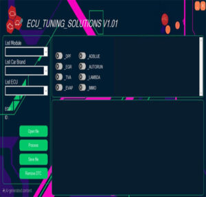 Ecu tuning solution